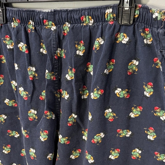 Vintage Polo Ralph Lauren Polo Bear Navy Pajama Pants 1990s Collectible - Picture 2 of 7